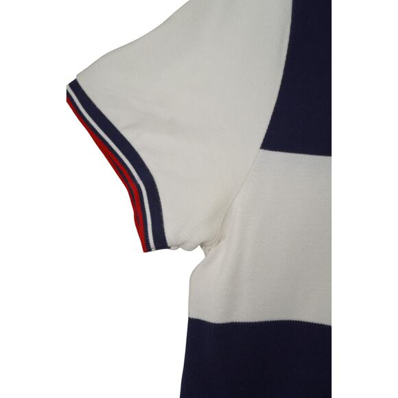 Polo Ralph Lauren USA Rugby Polo Shirt Custom Slim Fit Navy White Striped Men's - Picture 4 of 6